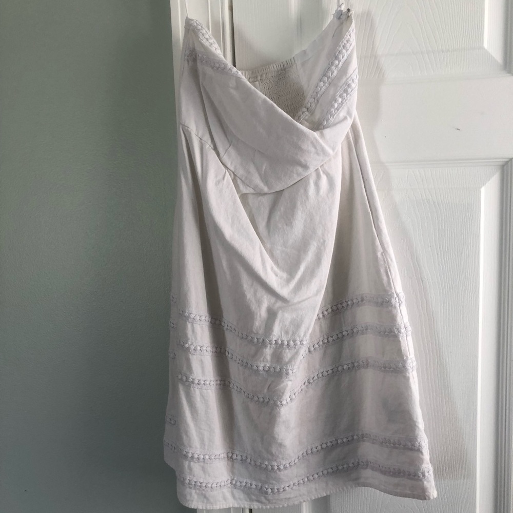White strapless summer dress